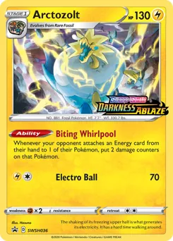 SWSH Black Star Promos Arctozolt Pokémon card